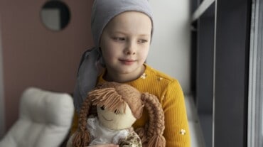 Child battling cancer